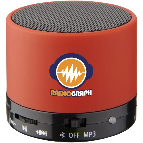 Duck cylinder Bluetooth® speaker with rubber finish Red
