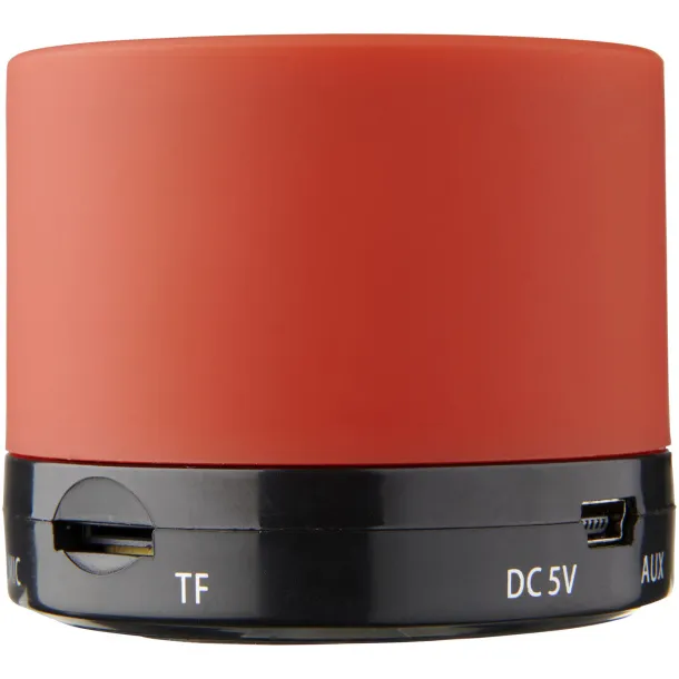 Duck cylinder Bluetooth® speaker with rubber finish Red
