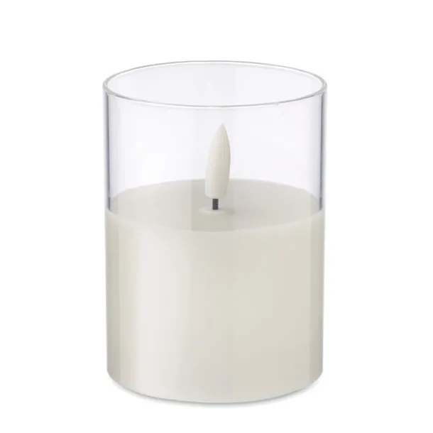 XANDLE+ LED wax candle in glass holder White