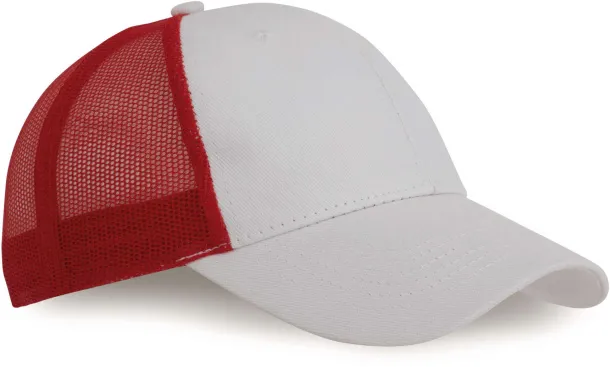  TRUCKER CAP - 6 PANELS - K-UP White Red