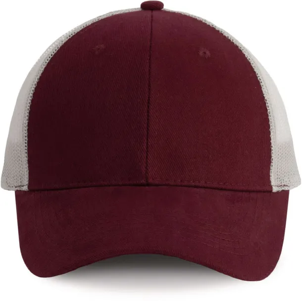  TRUCKER CAP - 6 PANELS - K-UP Burgundy Light Grey