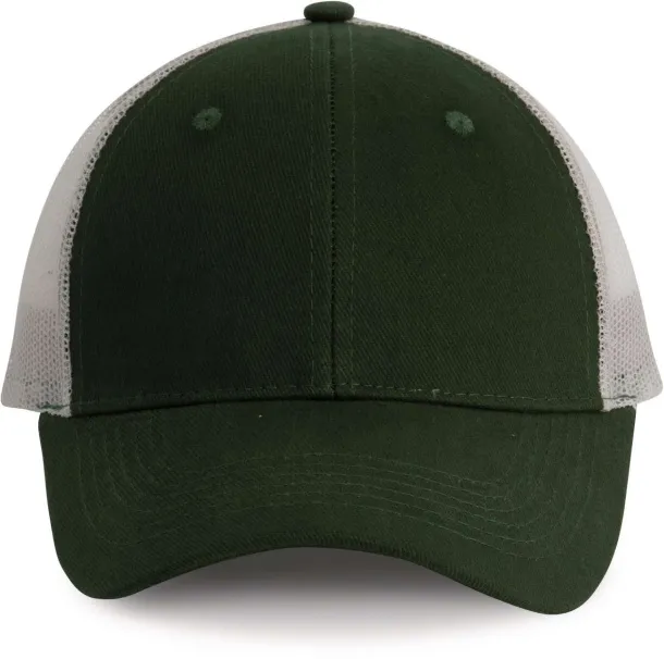  TRUCKER CAP - 6 PANELS - K-UP Forest Green Light Grey