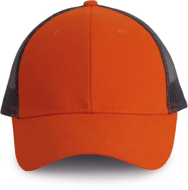  TRUCKER CAP - 6 PANELS - K-UP Spicy Orange Tamno siva