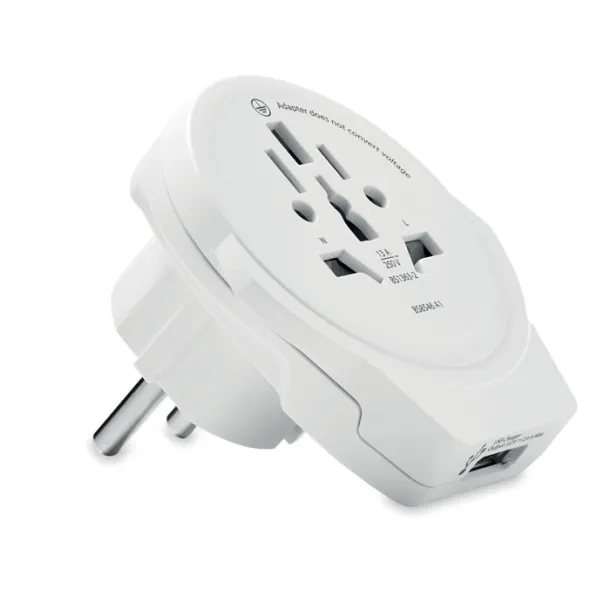 WORLD TO EUROPE Skross World to Europe USB White