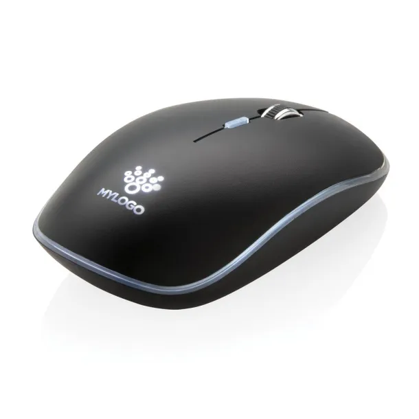 Printed sample Light up logo wireless mouse Black