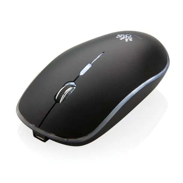  Printed sample Light up logo wireless mouse Black