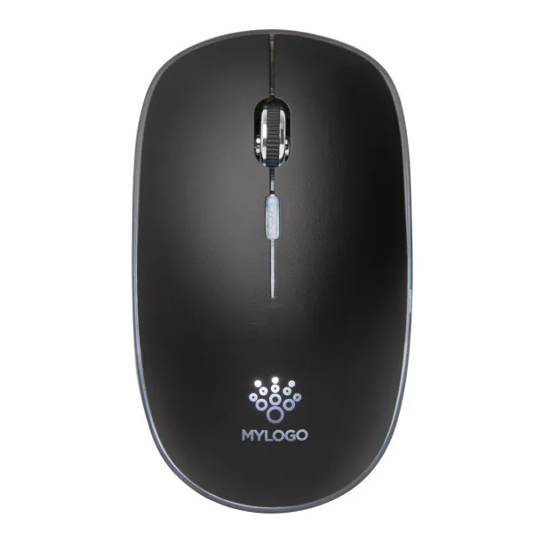  Printed sample Light up logo wireless mouse Black