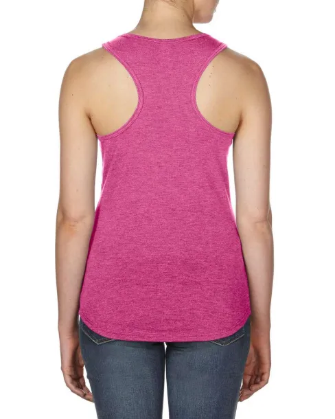  WOMEN’S TRI-BLEND RACERBACK TANK - Anvil Heather Raspberry