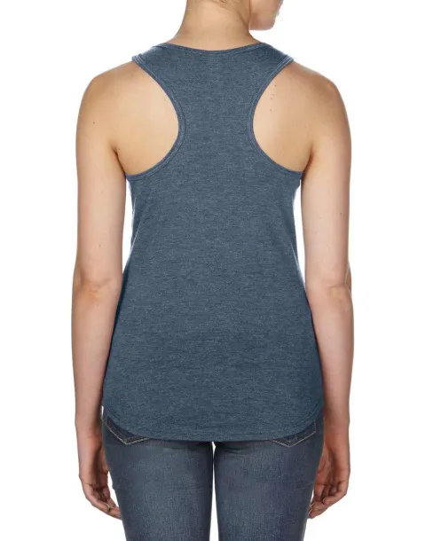  WOMEN’S TRI-BLEND RACERBACK TANK - Anvil Heather Navy