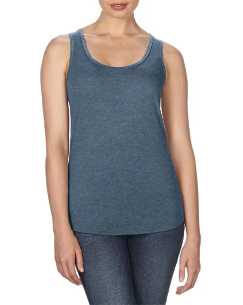  WOMEN’S TRI-BLEND RACERBACK TANK - Anvil Heather Navy