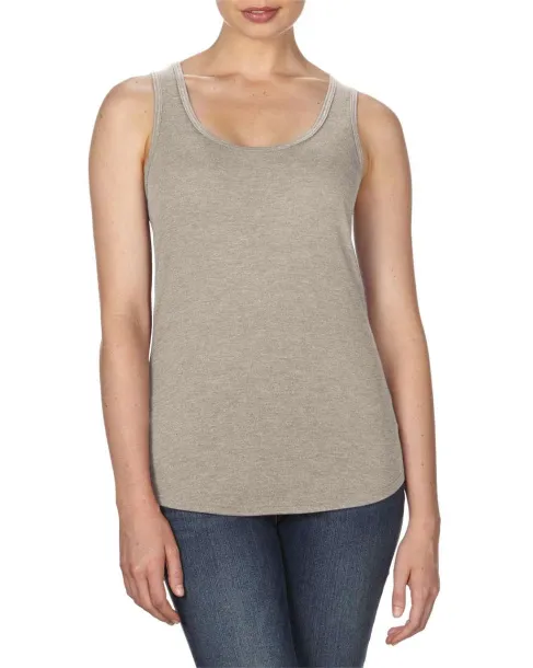  WOMEN’S TRI-BLEND RACERBACK TANK - Anvil Heather Slate