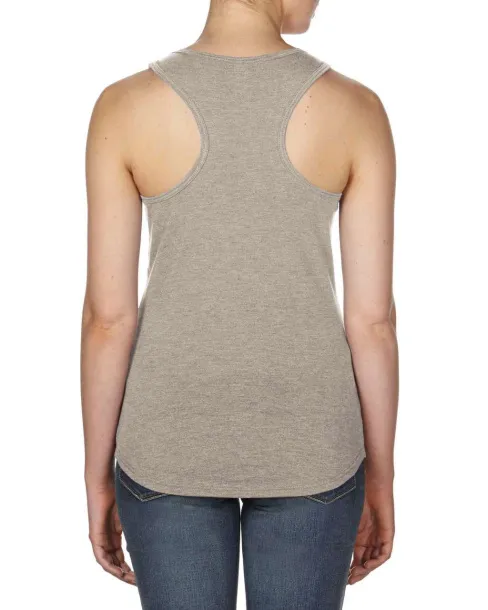  WOMEN’S TRI-BLEND RACERBACK TANK - Anvil Heather Slate