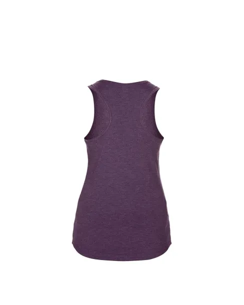  WOMEN’S TRI-BLEND RACERBACK TANK - Anvil Heather Aubergine