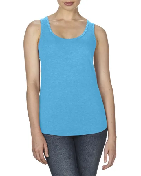  WOMEN’S TRI-BLEND RACERBACK TANK - Anvil Heather Caribbean Blue