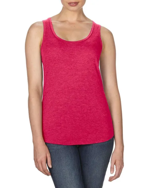  WOMEN’S TRI-BLEND RACERBACK TANK - Anvil Heather Red