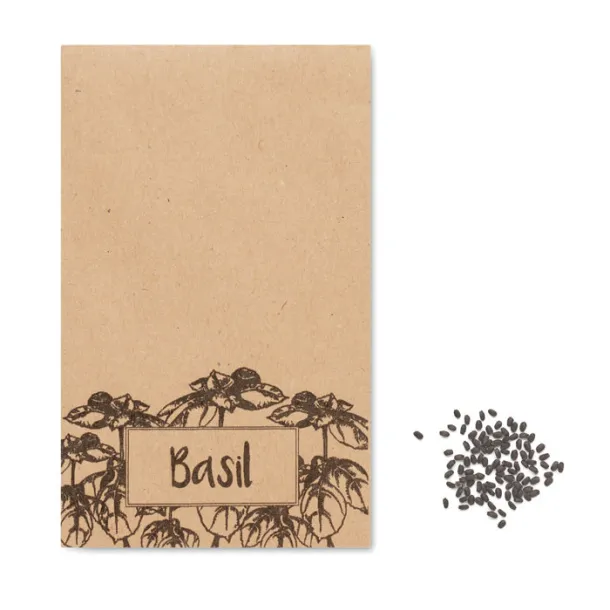 BASILOP Basil seeds in craft envelope Beige