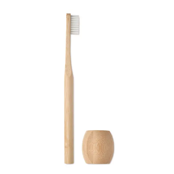 KUILA Bamboo tooth brush with stand Wood