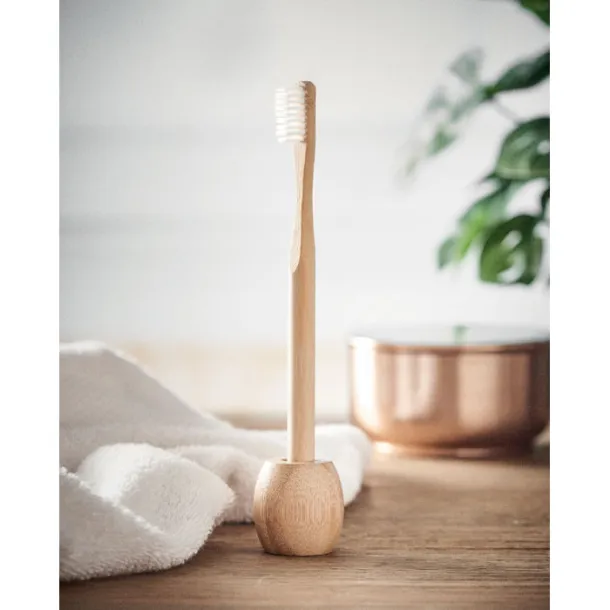 KUILA Bamboo tooth brush with stand Wood