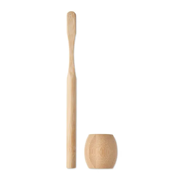 KUILA Bamboo tooth brush with stand Wood