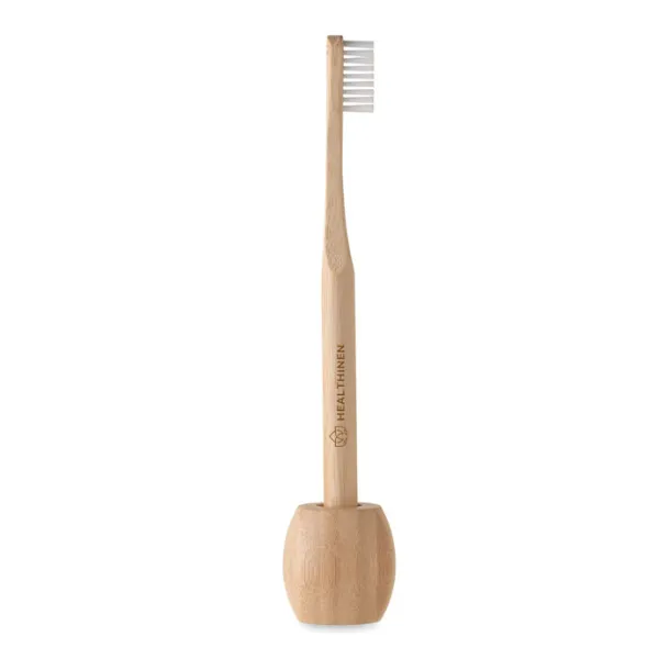 KUILA Bamboo tooth brush with stand Wood