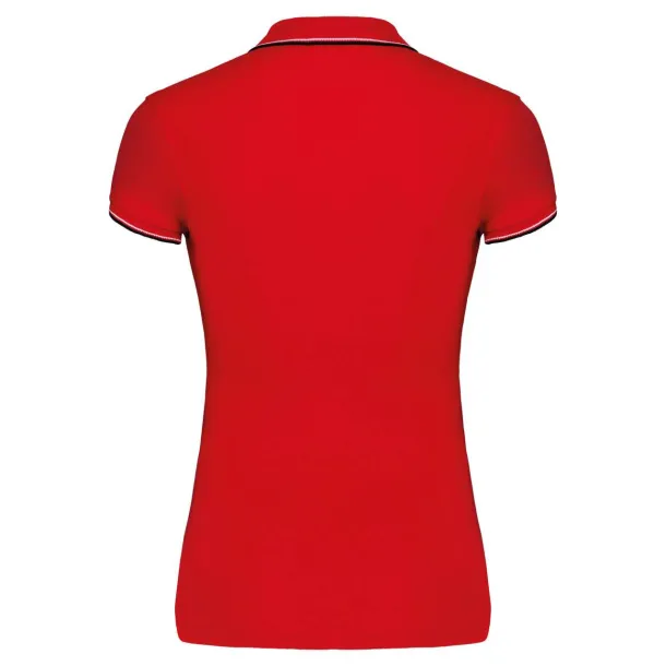  LADIES' SHORT-SLEEVED POLO SHIRT - Kariban Red Navy