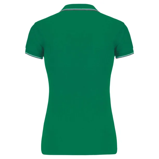  LADIES' SHORT-SLEEVED POLO SHIRT - Kariban Kelly Green Light Grey