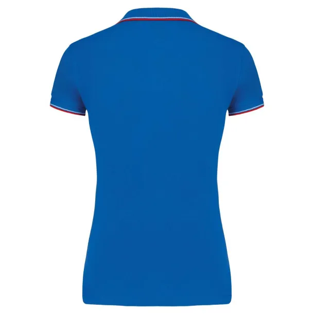  LADIES' SHORT-SLEEVED POLO SHIRT - Kariban Light Royal Blue Red