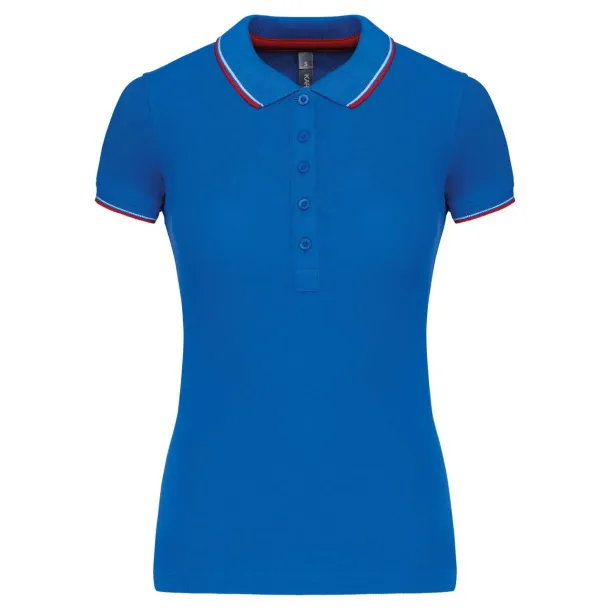  LADIES' SHORT-SLEEVED POLO SHIRT - Kariban Light Royal Blue Yellow