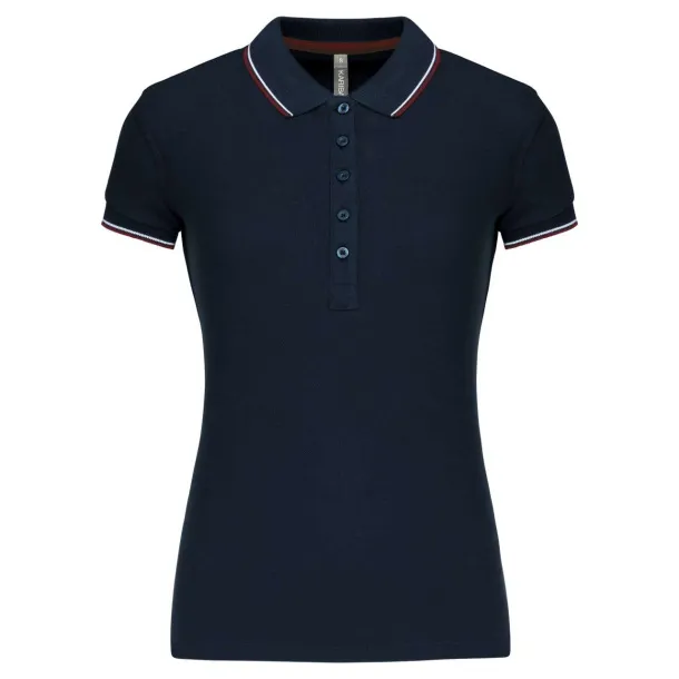  LADIES' SHORT-SLEEVED POLO SHIRT - Kariban Navy Wine