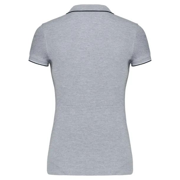  LADIES' SHORT-SLEEVED POLO SHIRT - Kariban Oxford Grey Navy