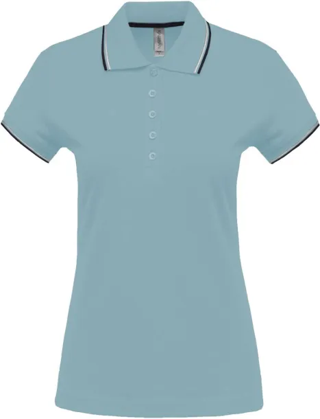  LADIES' SHORT-SLEEVED POLO SHIRT - Kariban Sky blue Navy