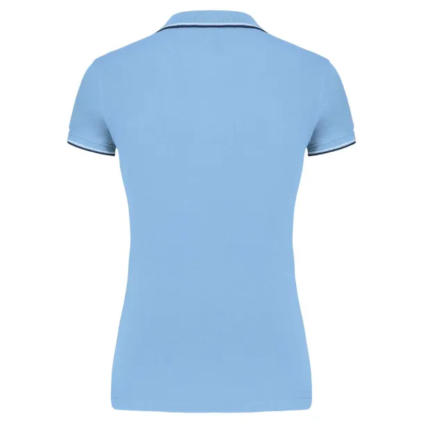  LADIES' SHORT-SLEEVED POLO SHIRT - Kariban Sky blue Navy