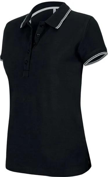  LADIES' SHORT-SLEEVED POLO SHIRT - Kariban Black Light Grey