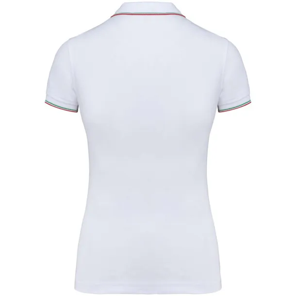  LADIES' SHORT-SLEEVED POLO SHIRT - Kariban Bijela Crvena