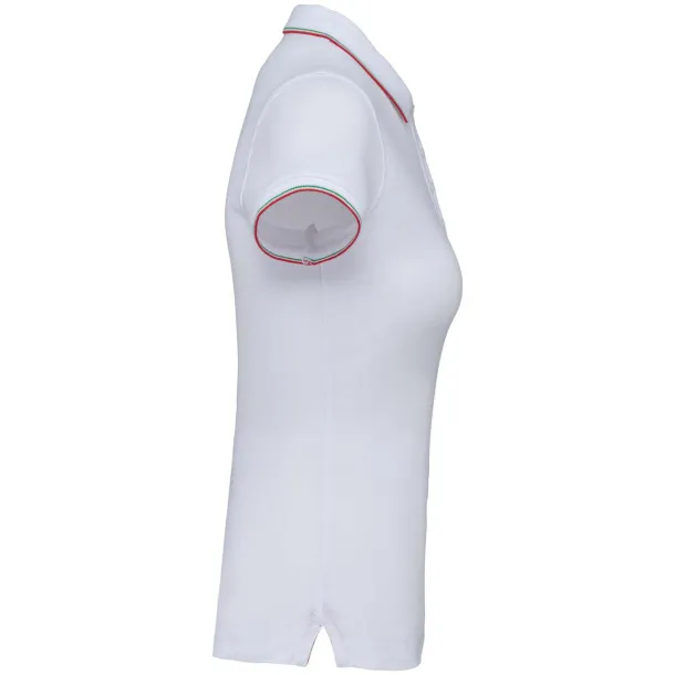  LADIES' SHORT-SLEEVED POLO SHIRT - Kariban Bijela Crvena