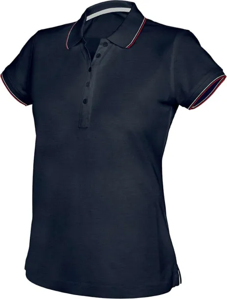  LADIES' SHORT-SLEEVED POLO SHIRT - Kariban Navy Red