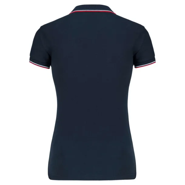  LADIES' SHORT-SLEEVED POLO SHIRT - Kariban Navy Red