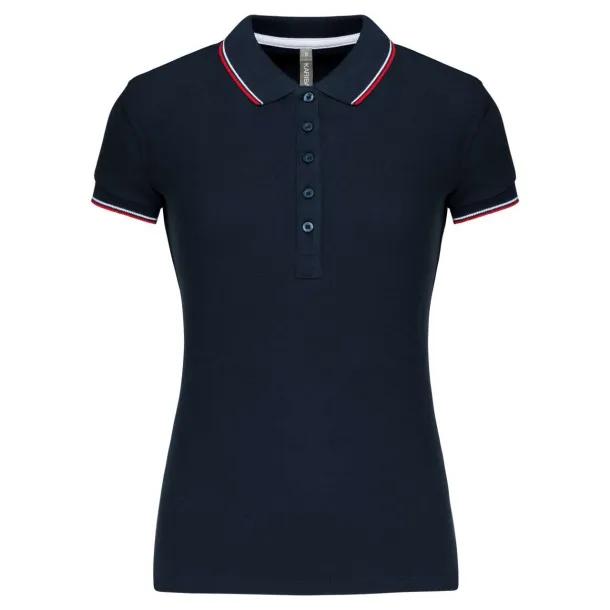  LADIES' SHORT-SLEEVED POLO SHIRT - Kariban Navy Red