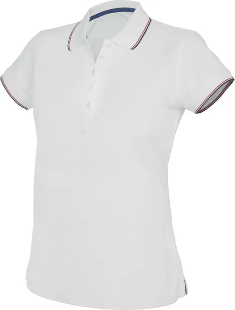  LADIES' SHORT-SLEEVED POLO SHIRT - Kariban White Navy