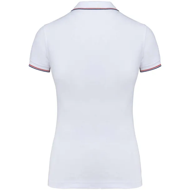  LADIES' SHORT-SLEEVED POLO SHIRT - Kariban White Navy