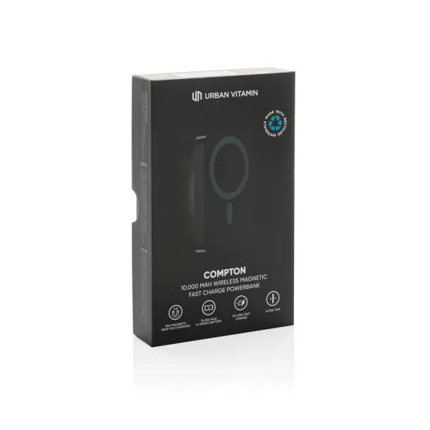  Urban Vitamin Compton prijenosna baterija od RCS plastike/aluminja, 10 000 mAh - Urban Vitamin Crna