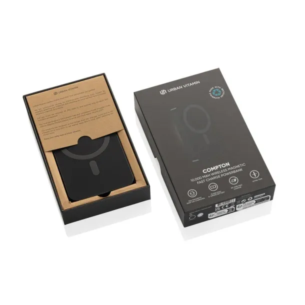  Urban Vitamin Compton prijenosna baterija od RCS plastike/aluminja, 10 000 mAh - Urban Vitamin Crna
