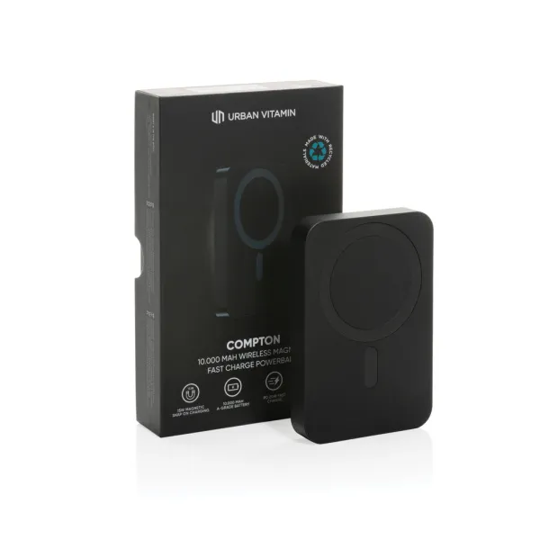  Urban Vitamin Compton prijenosna baterija od RCS plastike/aluminja, 10 000 mAh - Urban Vitamin Crna