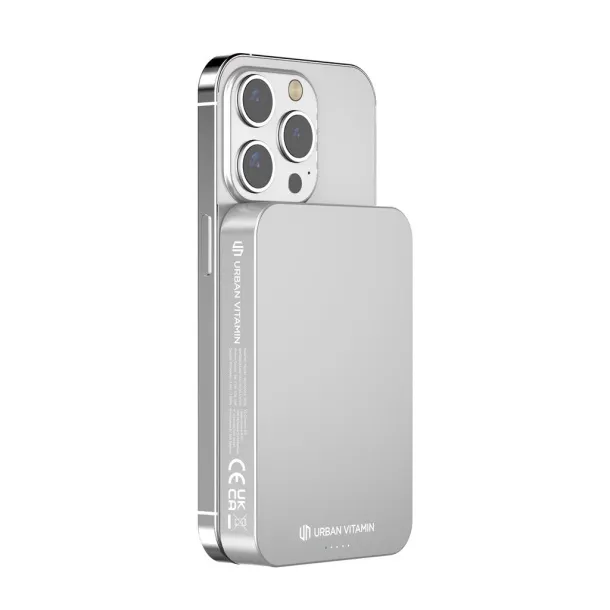  Urban Vitamin Compton prijenosna baterija od RCS plastike/aluminja, 10 000 mAh - Urban Vitamin Srebrna