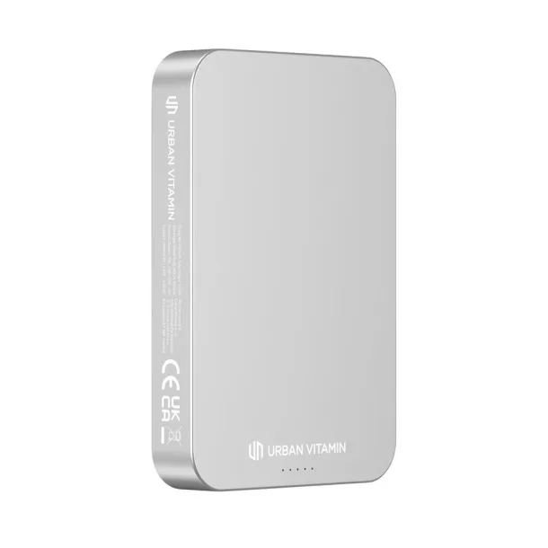  Urban Vitamin Compton RCS plastic/alu 10.000 mah powerbank - Urban Vitamin Silver 