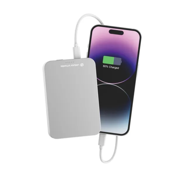  Urban Vitamin Compton RCS plastic/alu 10.000 mah powerbank - Urban Vitamin Silver 