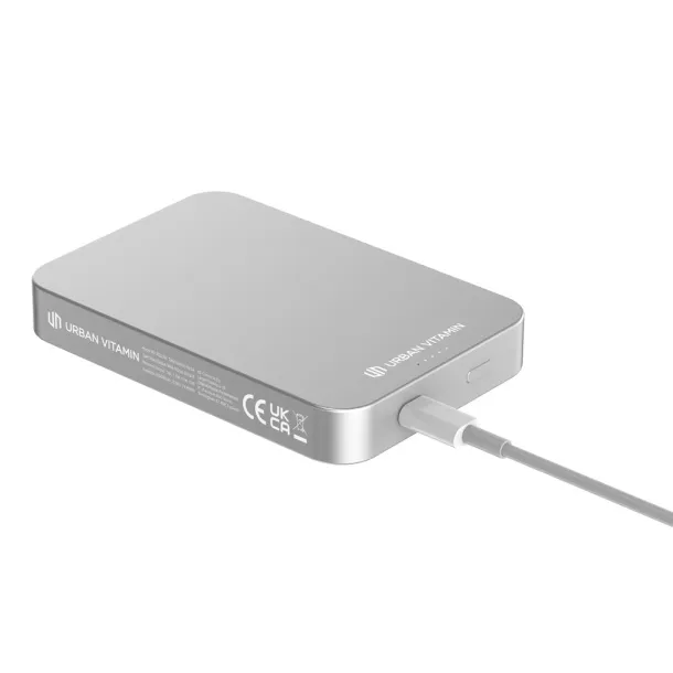  Urban Vitamin Compton prijenosna baterija od RCS plastike/aluminja, 10 000 mAh - Urban Vitamin Srebrna