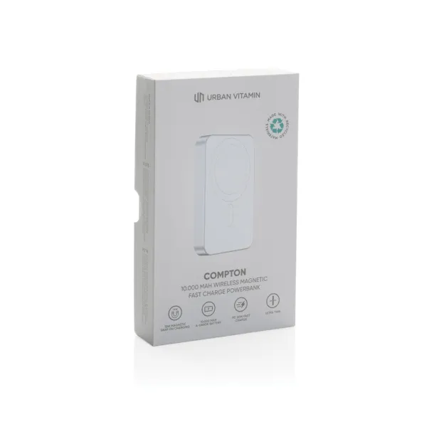  Urban Vitamin Compton prijenosna baterija od RCS plastike/aluminja, 10 000 mAh - Urban Vitamin Srebrna