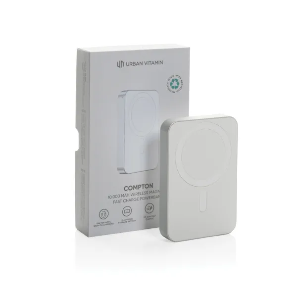  Urban Vitamin Compton prijenosna baterija od RCS plastike/aluminja, 10 000 mAh - Urban Vitamin Srebrna