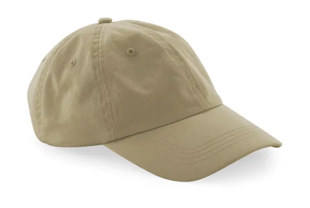  Organic Cotton 6 Panel Dad Cap - Beechfield Desert Sand